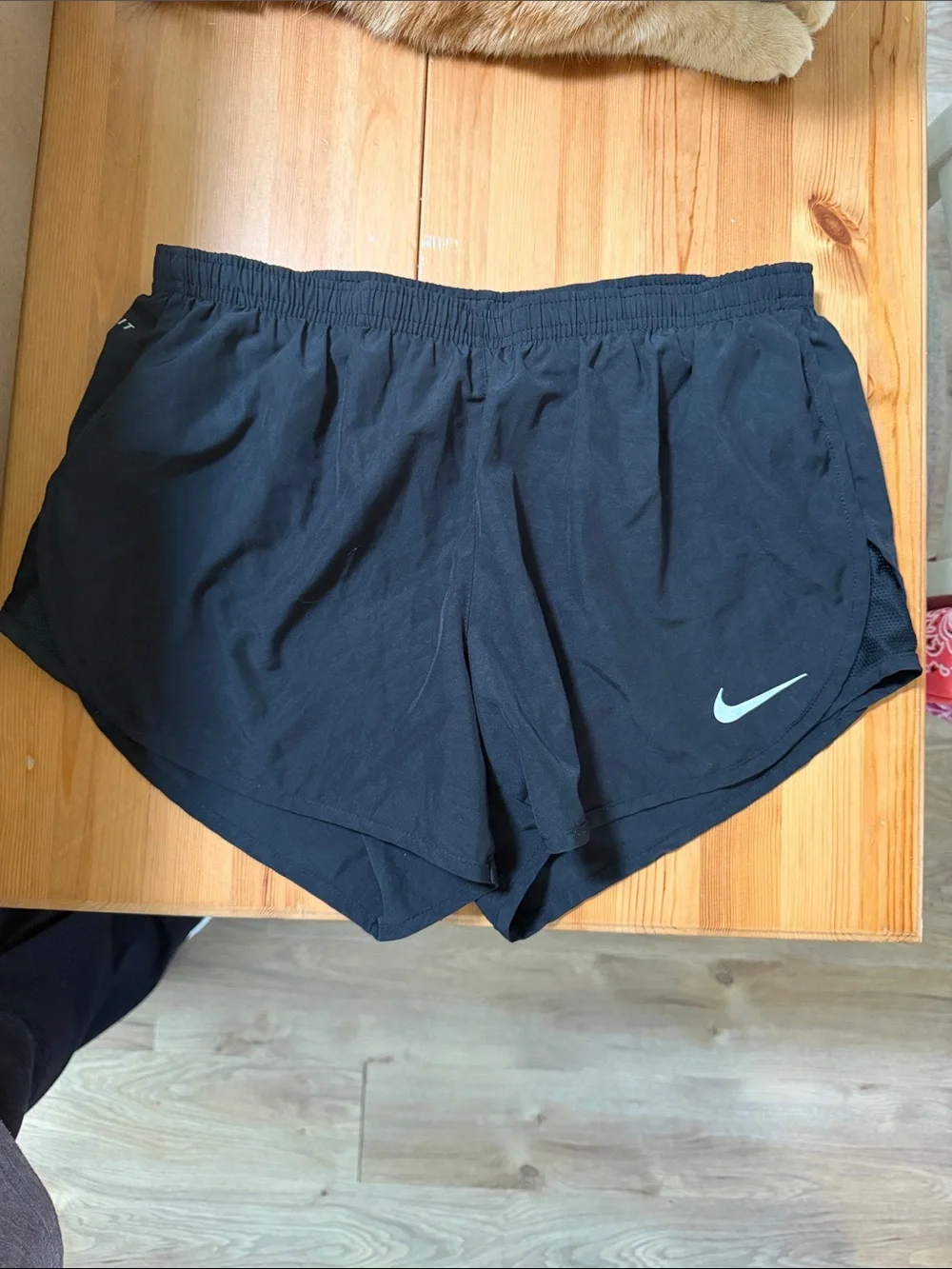 Nike Black Women's Running Shorts with Mint Swoosh
